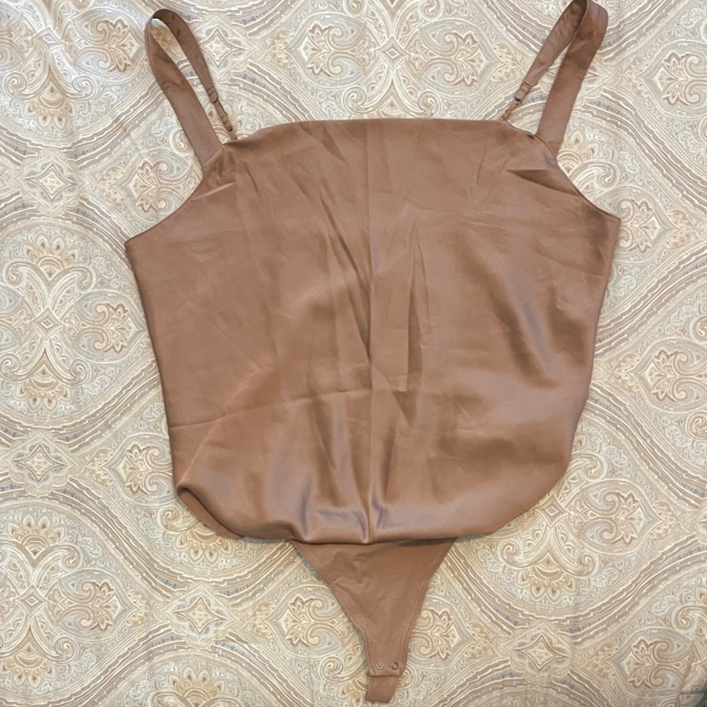 Abercrombie & Fitch Rich Taupe Satin Top